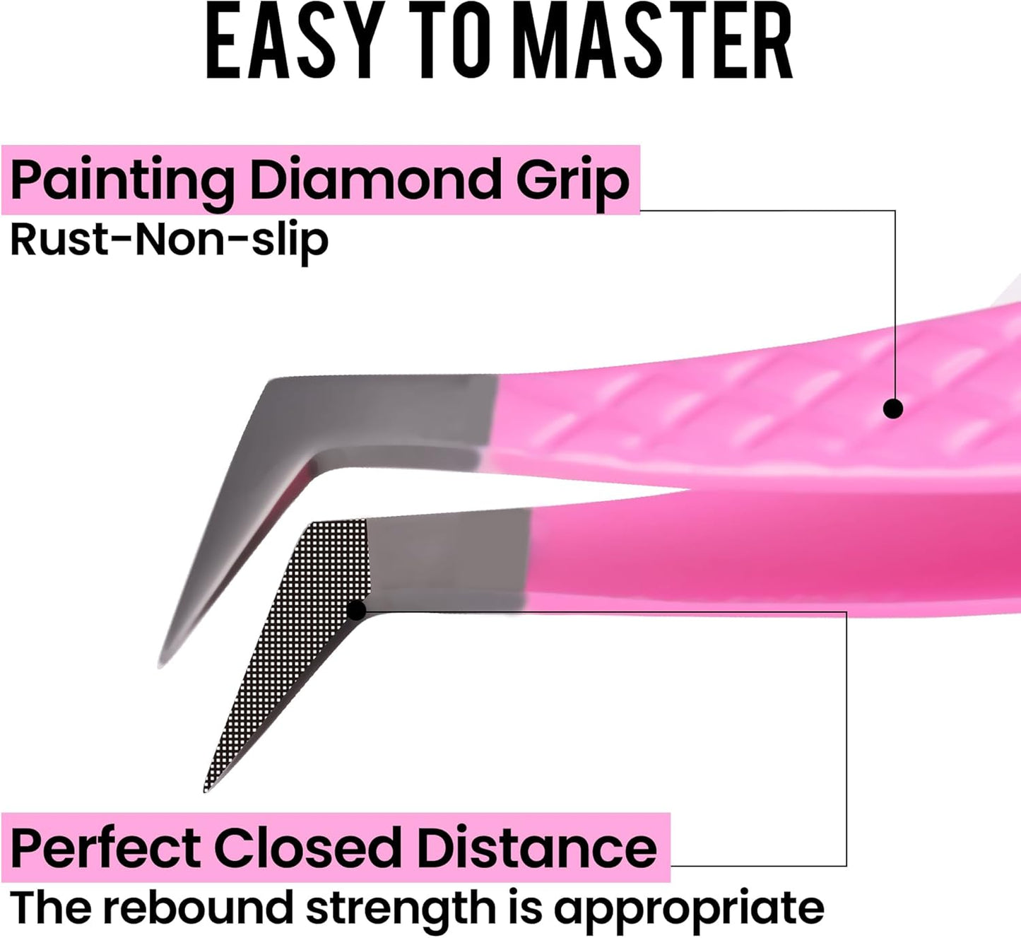 Fiber Tip Lash Tweezers For Eyelash Extension 4 Pcs Tweezers Professional Artist Tech Work Kit Tools,Best Volume Eyelash Lashes Extensions Precision Supplies Volume Boot 90 45 Degree(Omber pink)