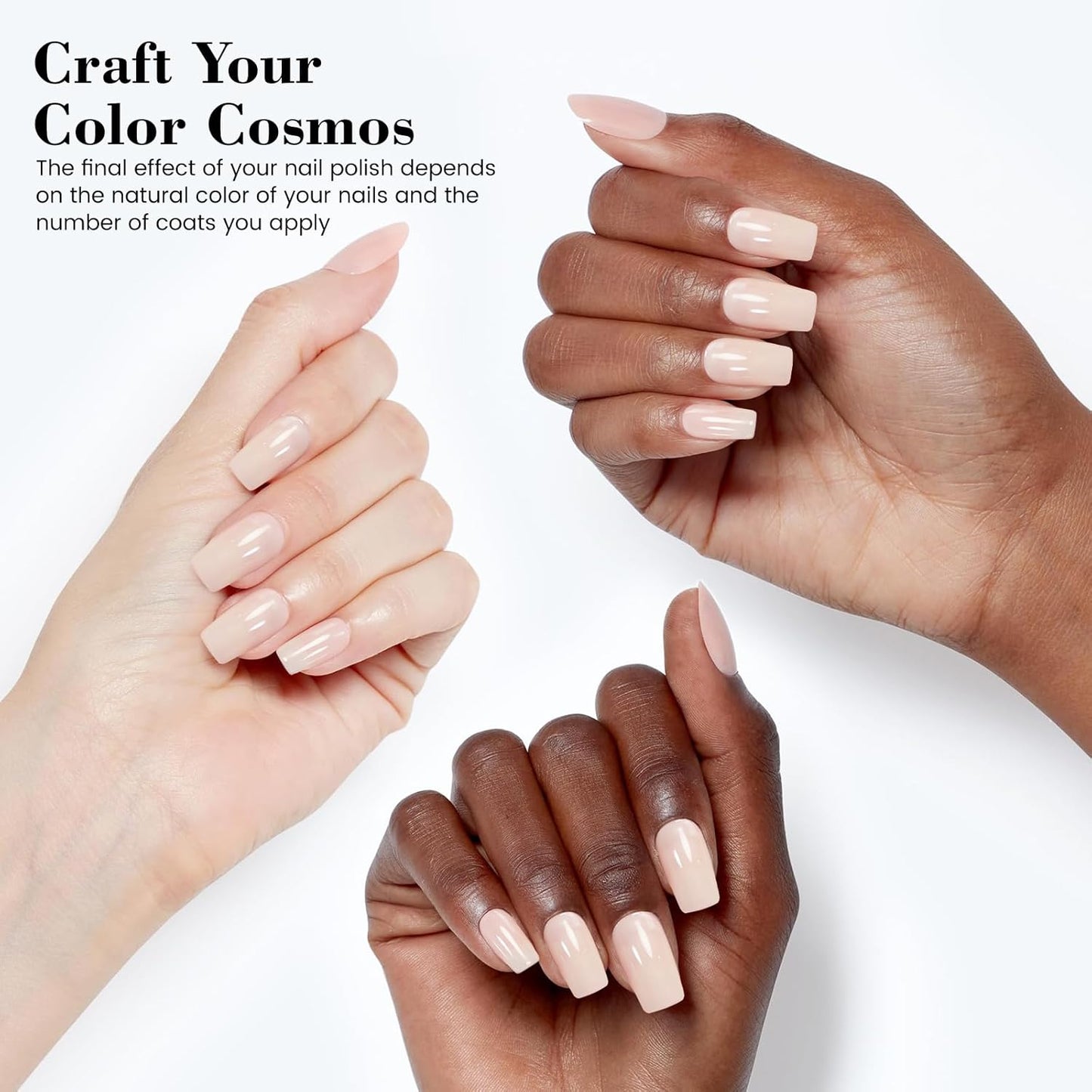 HEMA and TPO Free Milky White Gel Nail Polish - 18 ML Nude Sheer White Nail Polish Gel for Women Girls Gift, Long Lasting Jelly Clear Petal Cream Color Soak Off Cured for Home Nail Art Salon DIY