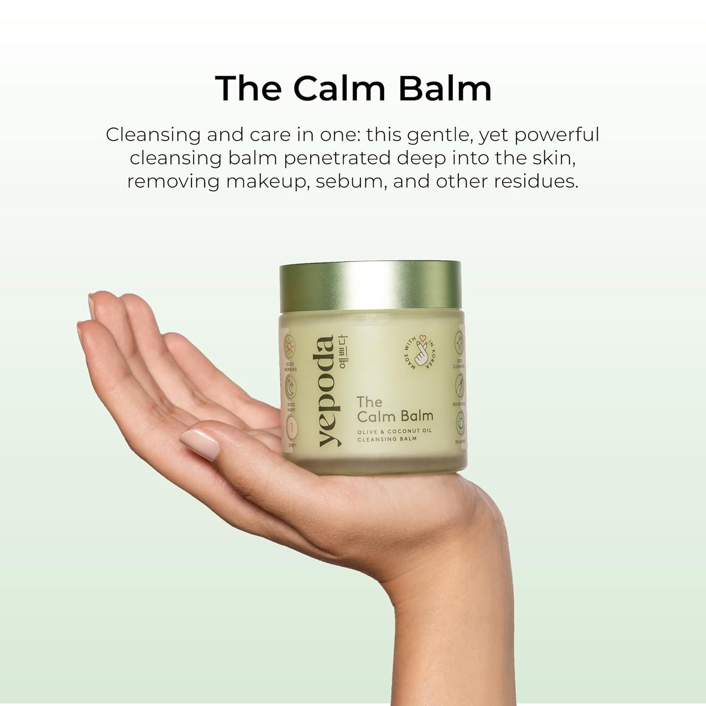 The Calm Balm, Gentle Makeup Remover & Deep Cleansing Balm, Removes Waterproof Makeup & Impurities, Vegan Korean Face Cleanser for All Skin Types, 2.82 OZ (80g)