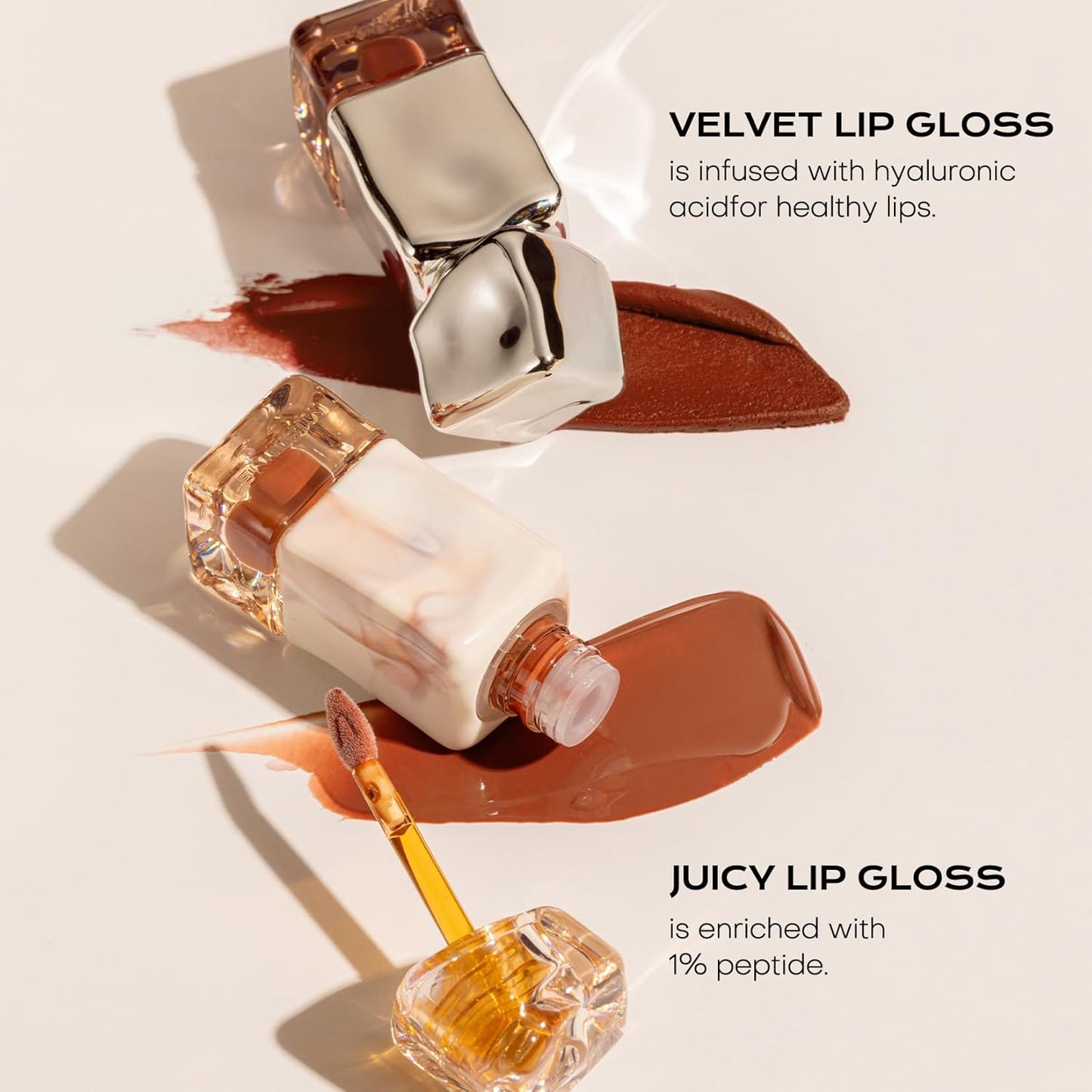 Mistine Lip Gloss Lip Oil Lip Plumber Non-sticky Tinted Lip Gloss for Women Infused with 1% Peptide Finish Lip Tint Hydrating Lip Stain Lightweight Feeling J03 Rose Wave 0.1 fl oz