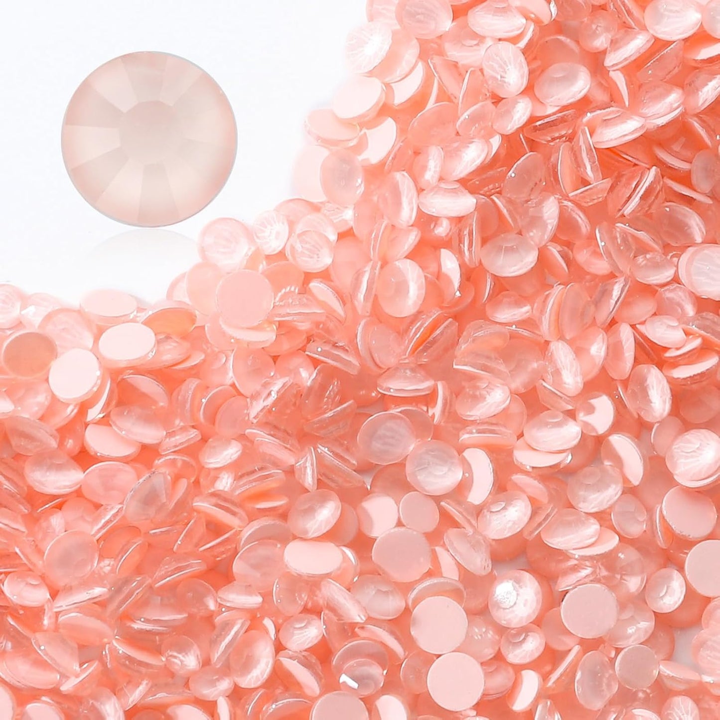 Mocha Lt.red Flatback Rhinestones, Glass Rhinestones for Nail Art and Craft, Glue Fix, Loose Crystal Gemstones(Mocha Lt.red, SS8, 1440pcs, 2.3-2.5mm)