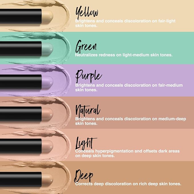 LANGMANNI Multi-Use Face Contour Stick,Highlighter & Concealer Stick, Combo Use For Correcting Color Balancing (#05+#06 Apricot+Natural)