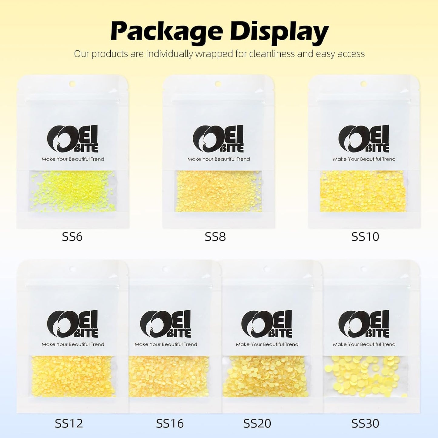 Mocha Citrine Flatback Rhinestones, Glass Rhinestones for Nail Art and Craft, Glue Fix, Loose Crystal Gemstones(Mocha Citrine, SS10, 1440pcs, 2.7-2.8mm)