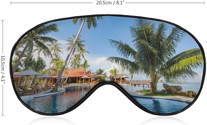 Custom Personalized Sleep Eye Mask Add Any Photo Text Logo Design Your Own Soft Blindfold Eyemask Blackout Eye Cover for Men Women Home Travel Offices, LightGreen, 8.1"x4.1"