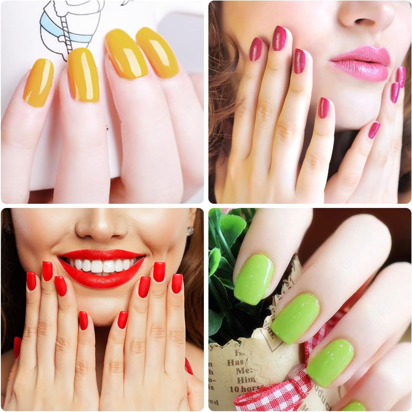 JERCLITY 168 Pieces 12 Sheets Luminous Solid Color Nail Polish Strips Glow in The Dark Nail Wraps for Short Nails Nail Decals Self-Adhesive Nail Stickers Full Nail Wraps for Women Girls Nail Art