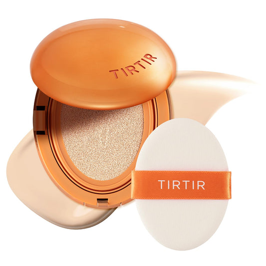 TIRTIR Mask Fit Ai Filter Cushion Foundation | AI-Like Semi-Matte Finish - Up to 72-Hour Medium to Full Coverage Korean BB Cushion Make up Beauty, #17N Vanilla, 0.63 Fl Oz