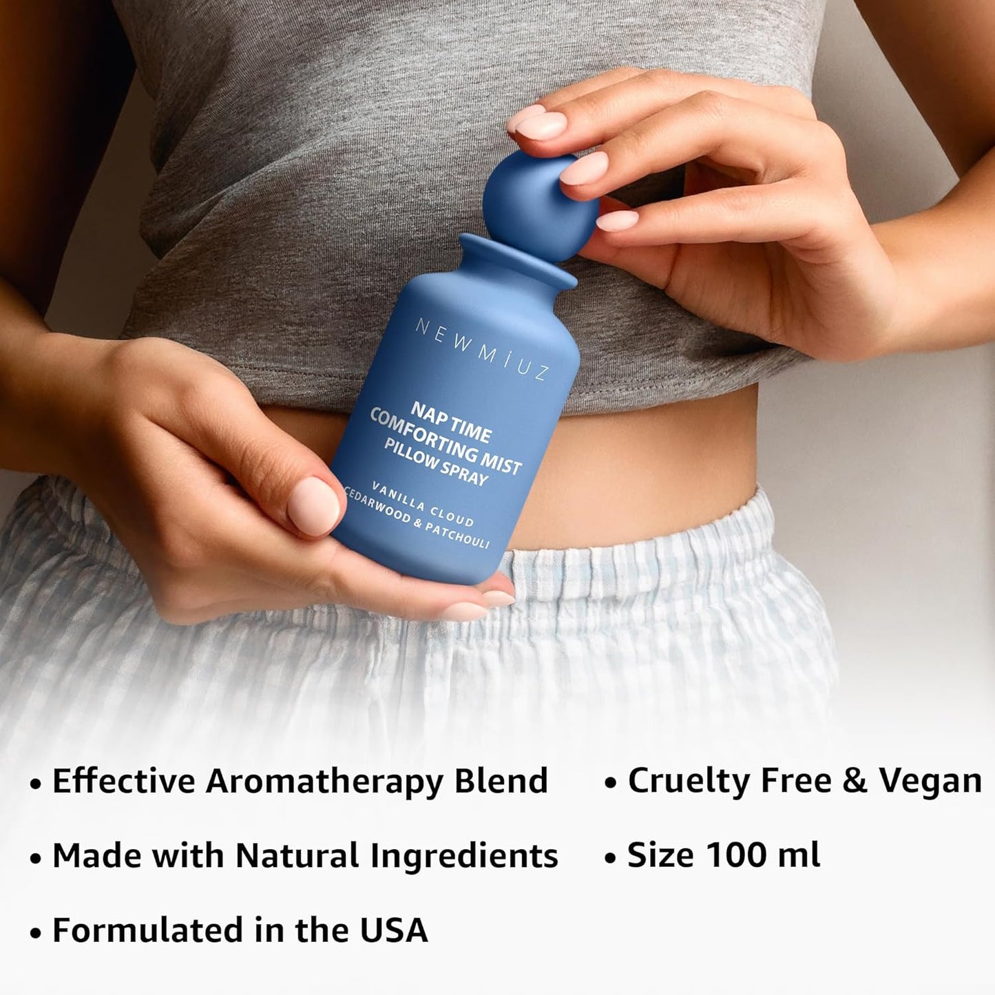 Pillow Spray Calming and Relaxing Pillow Linen Mist Vanilla Cedarwood Essential Oils Stress Relief Aromatherapy Sleep Bedtime Shower Spray Luxury Gift