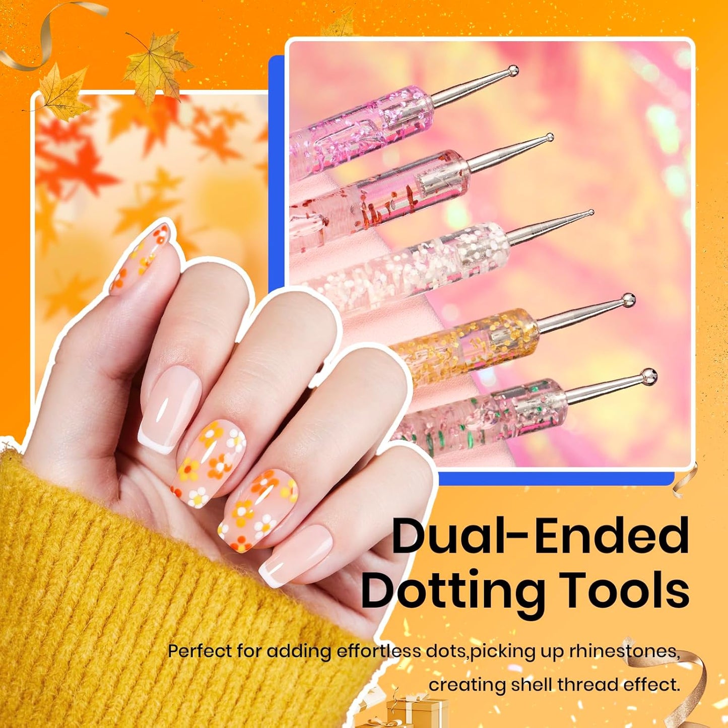 Beetles 31pcs Nail Art Brushes, Dotting Tools, Nail Art Pens, Dust Brush, Striping Liner Fingernail Drawing Pens with Palette Holder All in One for Starter Manicure Design Set