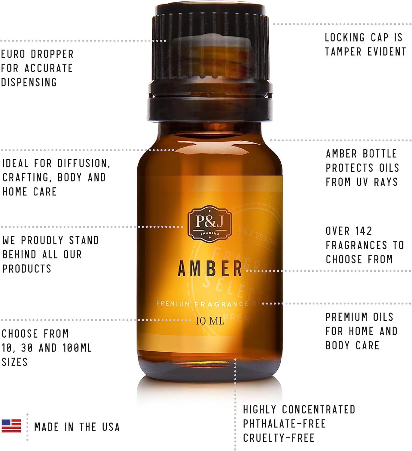 P&J Fragrance Oil Sweet Tobacco 100ml - Candle Scents, Soap Making, Diffuser Oil, Aromatherapy