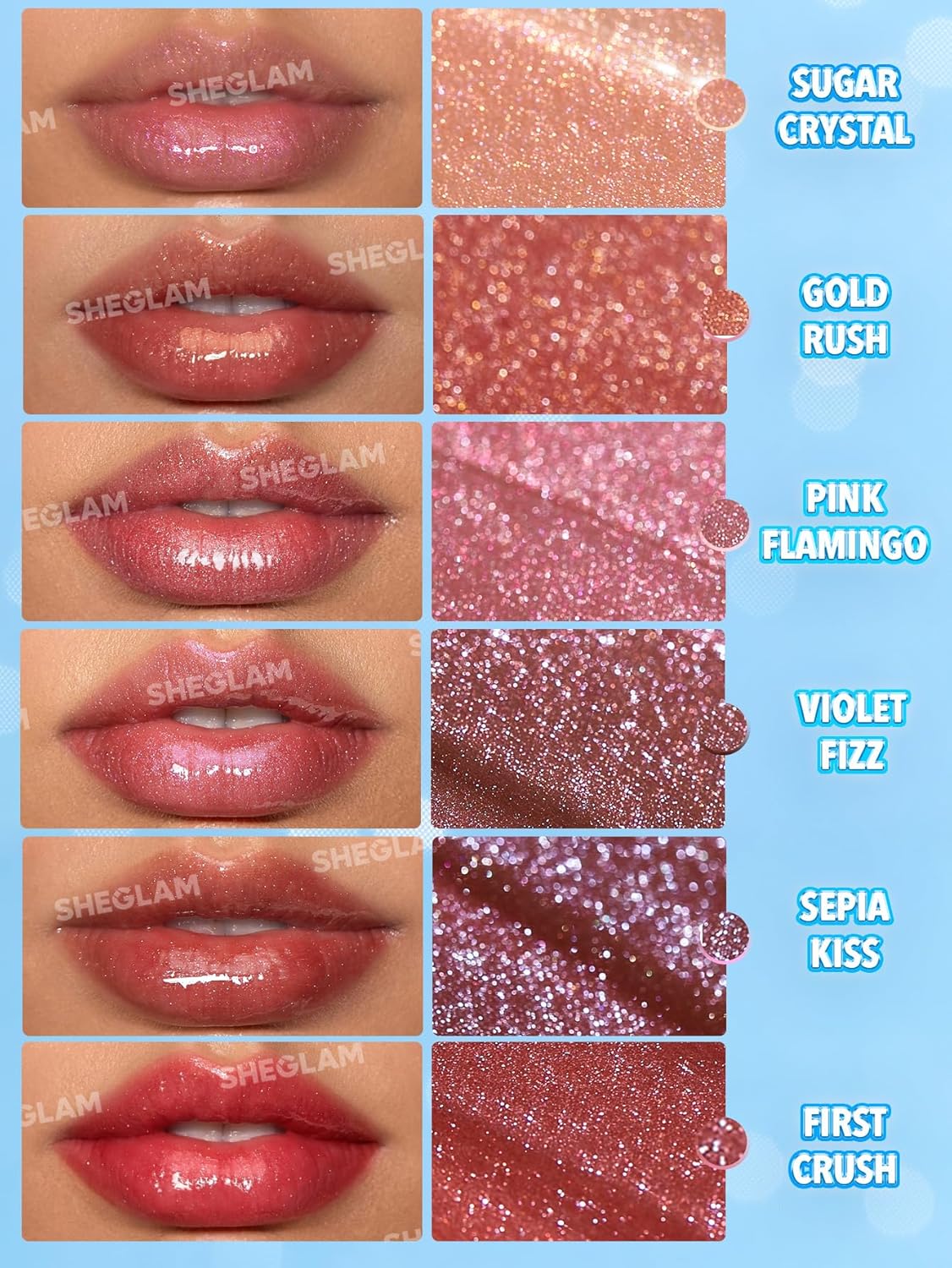 SHEGLAM Pout-Perfect Moisturizing Solid Lip Gloss Shimmer Lip Plumper - Pink Flamingo