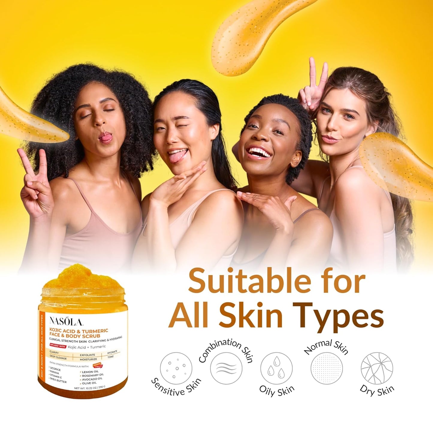 Kojic Acid Turmeric Face and Body Scrub