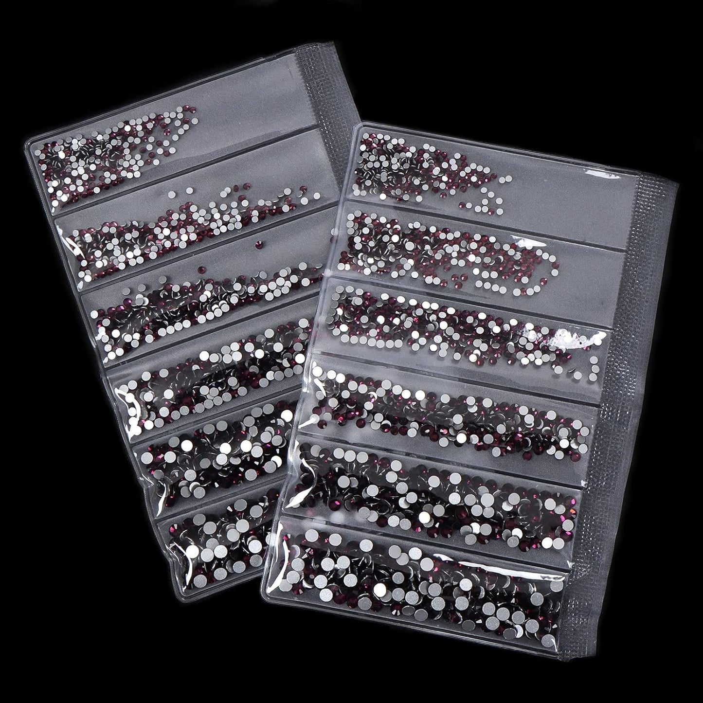 3456pcs Flatback Rhinestones Glass Charms Diamantes Gems Stones for Nail Art 6 Size ss4~ss12 Amethyst