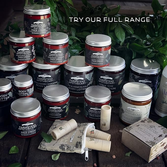 Farmstead Apothecary 100% Natural Lip Balm with Organic Beeswax, Organic Shea Butter & Organic Coconut Oil, Fig & Honey 0.2oz (Pack of 2)