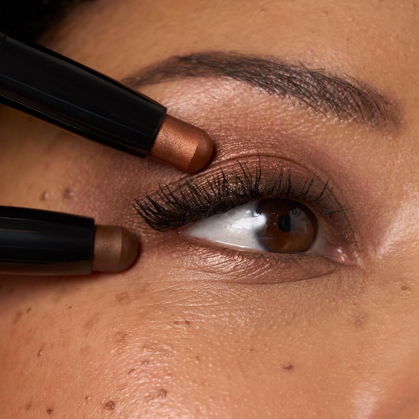 Julep Eyeshadow 101 Crème-to-Powder Eyeshadow Stick Duo, Copper Shimmer & Cocoa Shimmer