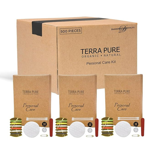 Terra Pure Green Tea Hotel Personal Care Kit, Recycled Paper, Soy Ink Box (Case of 500)
