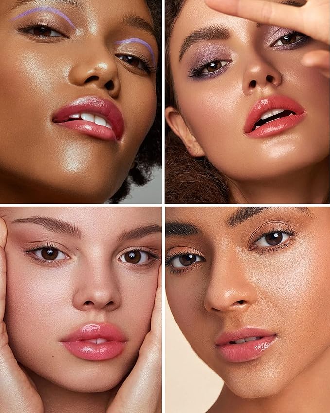 Glimmer Balm, Tinted Lip Balm Long Lasting PH Lipstick, Color Changing Lipstick Natural Chapstick, Glitter Pink Shade Lipstick (Pearl)