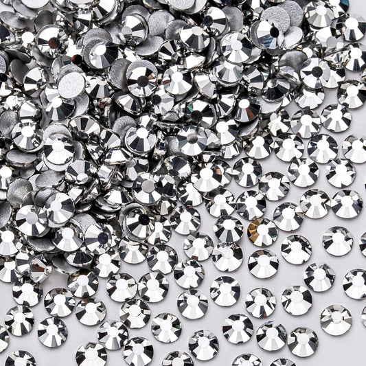 1440Pcs Silver Crystal Rhinestones,Glass Flatback Rhinestones Gemstones for Nail Face Makeup Art Crafts Clothes Decoration -(SS20,4.8mm,Silver)