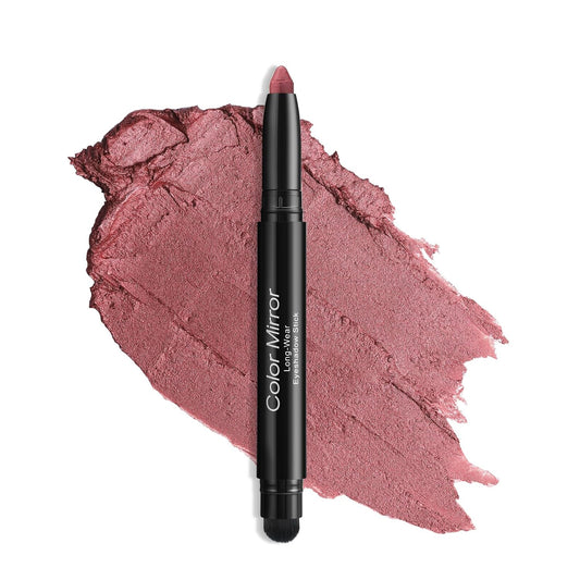 Cream Waterproof Hypoallergenic Eyeshadow Stick, long wear Metallic Glitter Matte Eye Shadow Pencil With Makeup Brush, Eye Brightener, 15 Azalea Shimmer