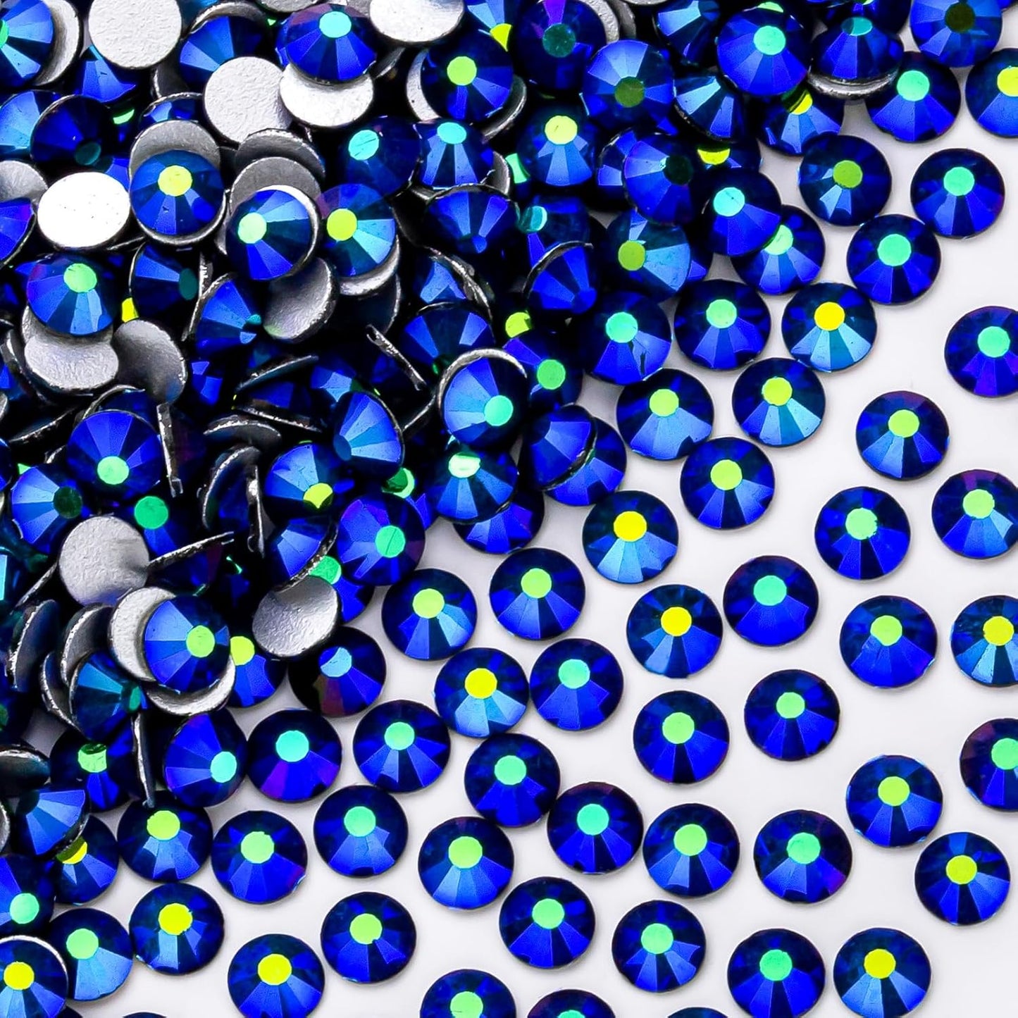 288Pcs Jet Ab Crystal Rhinestones,Glass Flatback Rhinestones Gemstones for Nail Face Makeup Art Crafts Clothes Decoration-(SS30,6.5mm,Jet Ab)