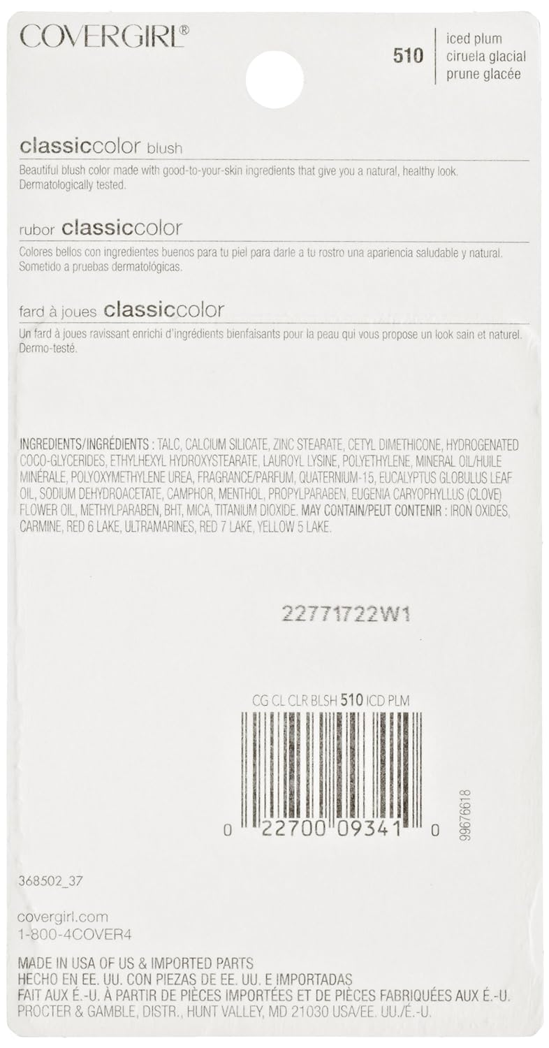 COVERGIRL Classic Color Powder Blush, Iced Plum (510) (Packaging May Vary)