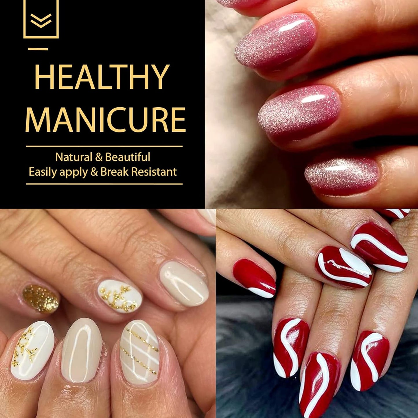 UNA GELLA 600Pcs Short Oval Almond Gel Nail Tips, Pre-file Round Almond Nail Tips 12 Sizes Soft Gel Clear Fake Nails Tips Full Cover for Nails Extension Home DIY Salon with Box