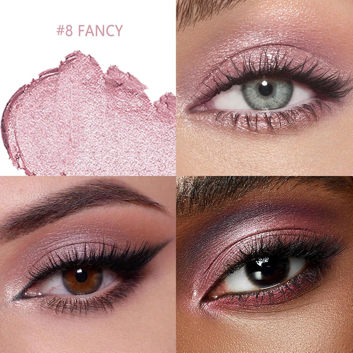 Eyeshadow Stick, Shimmer and Matte Cream Eye Shadow Brightener Sticks Eyeliner Pencil Crayon, Waterproof Long Lasting Eye Highlighter Stick Makeup,0.056 Oz(2PCS #8-Fancy+#9-Champagne)