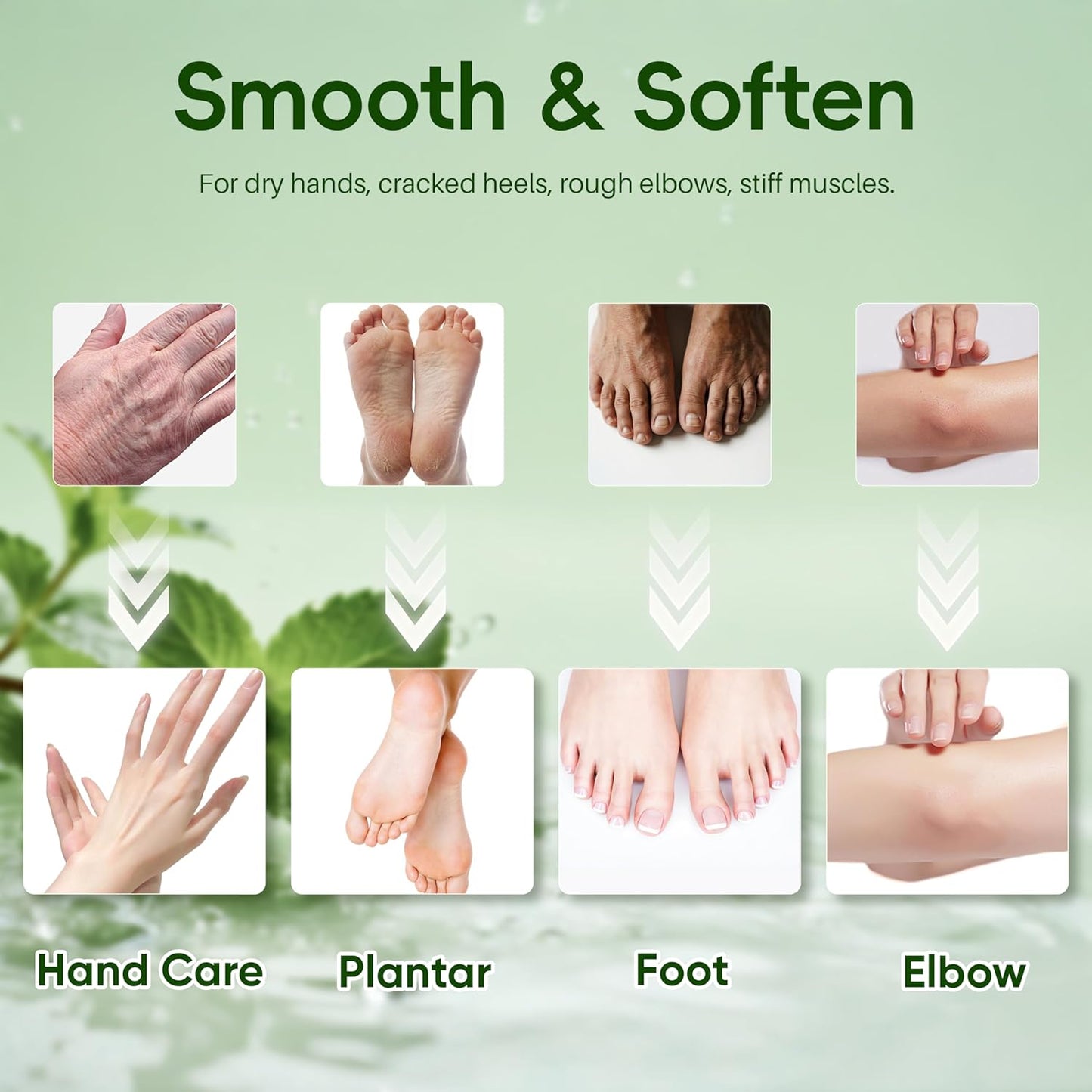 Paraffin Wax Refills-10 Pack Peppermint Scented Paraffin Wax for Hand and Feet, Parrafin Wax Bath Blocks for Wax Machine, Relieves Muscle Fatigue, Deeply Hydrates, Moisturizes and Nourishes