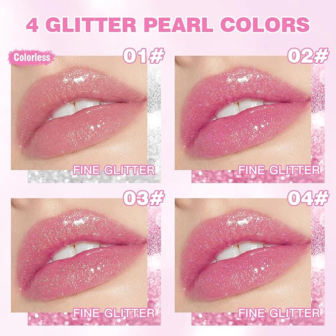 Glimmer Balm, pH Lip Balm, Magic Color Changing pH Lipstick, Moisturizing Tinted Lip Balm, Lip Glowy Balm, PH Reacting Lip Balm, Hydrates & Plumps, Pink Shimmer Lipstick (01# Colourless)