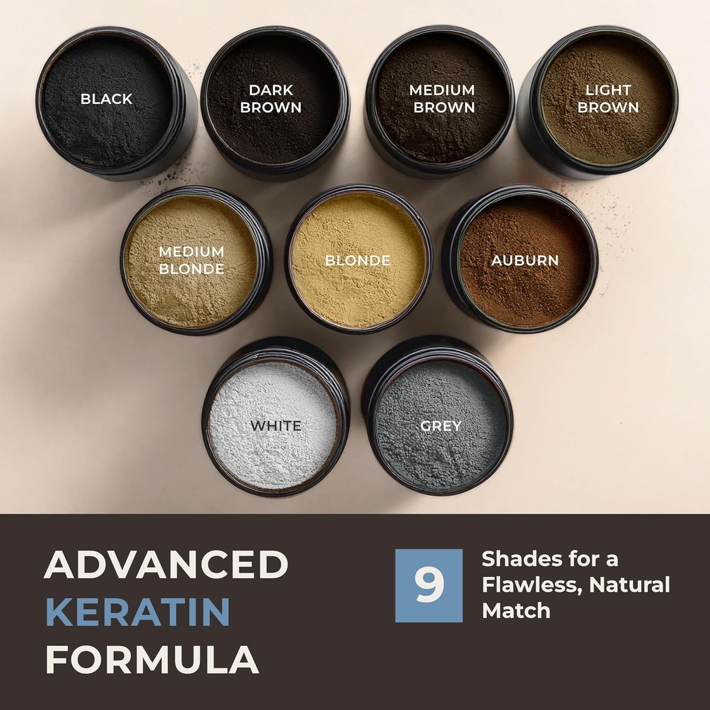 Keratin Hair Fibers for Men & Women - Fill In Fine or Thinning Hair, Instantly Thicker, Fuller Looking Hair (Light Blonde 15g)