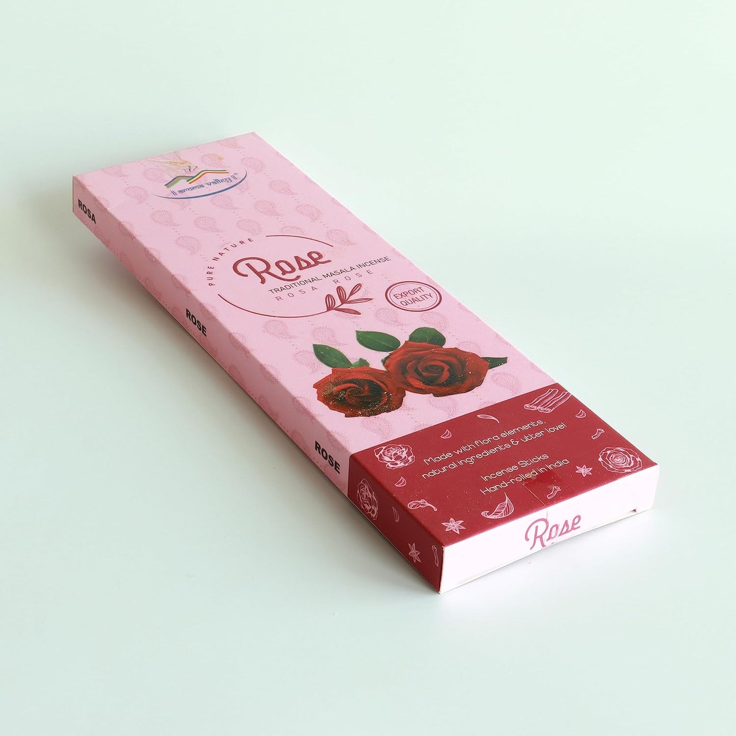 Rose Incense Sticks - Traditional Handcrafted Masala Incense - 40 to 50 Sticks Approx.