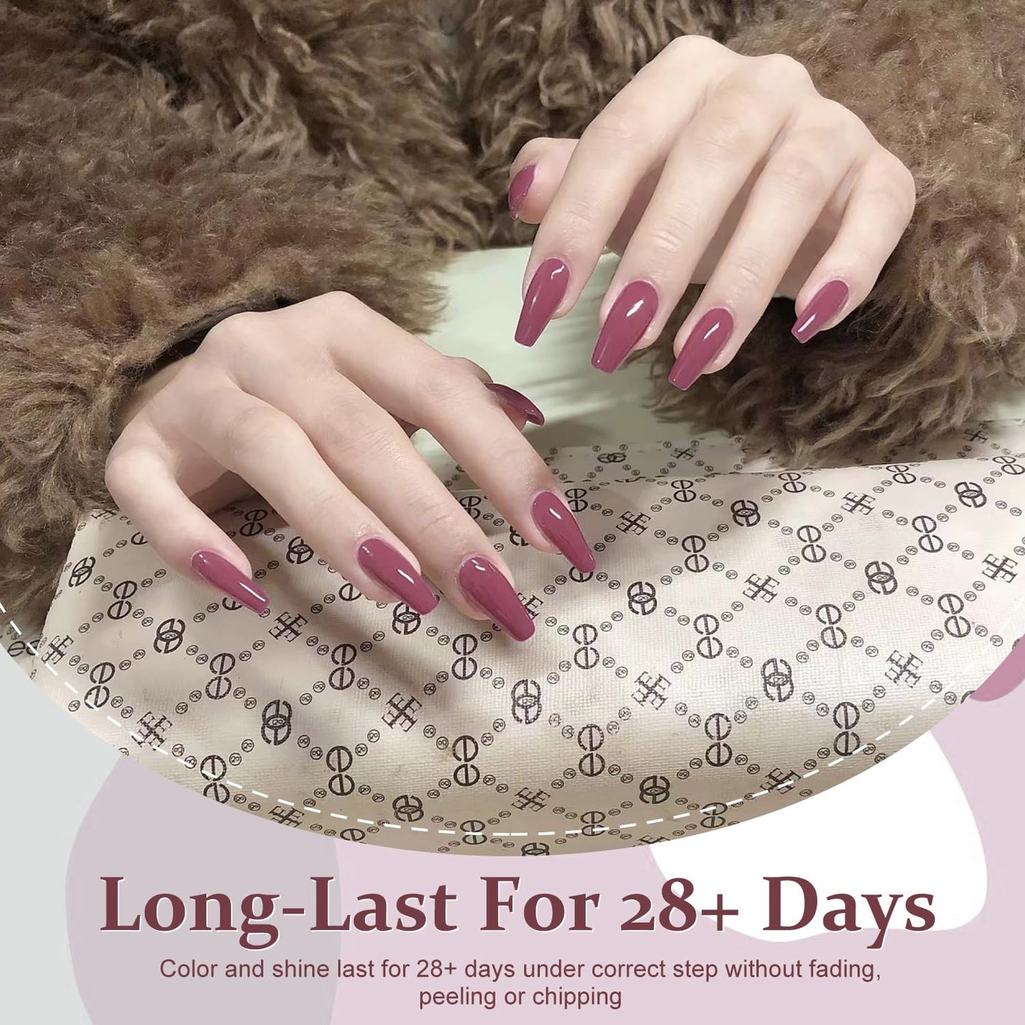 Major Dijit Quick Dry Nail Polish 12ml/0.41fl oz Dark Pink Regular Nail Lacquer Fast Drying & Long Lasting Nail Polish Nail Art Effect for Nail Salon