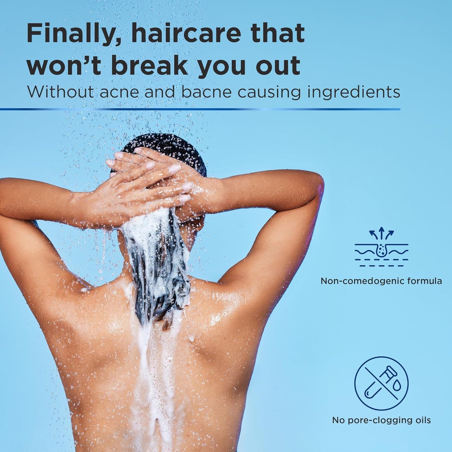 Non-Comedogenic & Sulfate-Free Shampoo & Conditioner Set by Clear 2 Perfection, Ideal for Acne-Prone Skin & Bacne, Esthetician Developed, Fights Breakouts & Promotes Healthy Hair