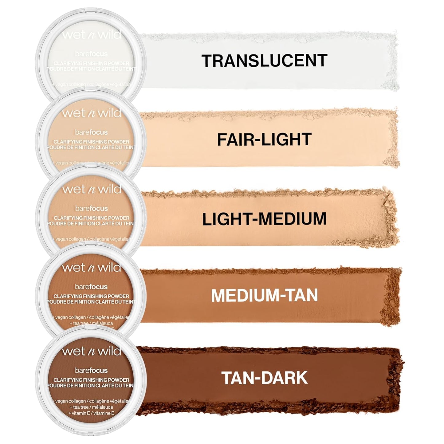 wet n wild Bare Focus Clarifying Finishing Powder | Matte | Pressed Setting Powder Fair-Light (Pack of 2)