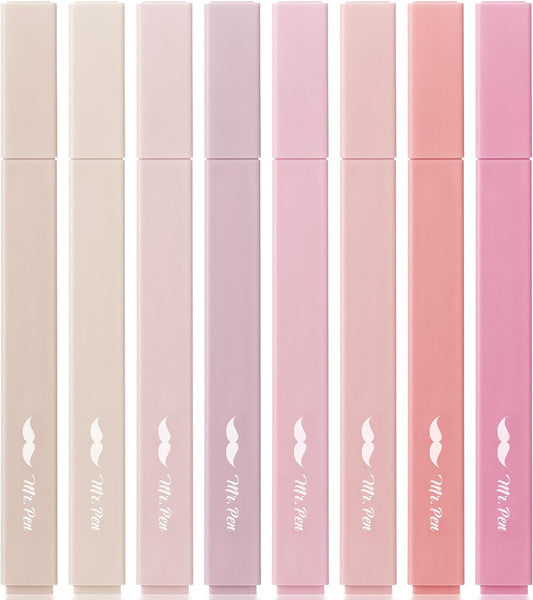 Mr. Pen- Aesthetic Highlighters, 8 pcs, Chisel Tip, Vintage Colors, No Bleed Bible Highlighter Pastel, Highlighters Assorted Colors