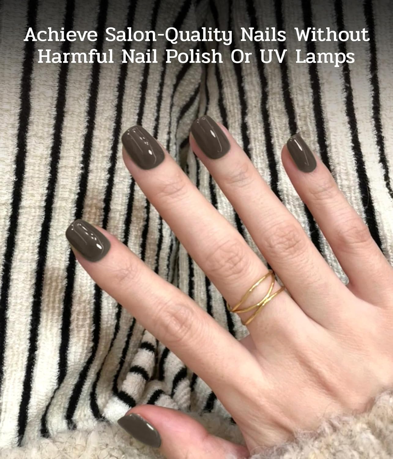 Nail Polish Strips - 22 Pcs Salon Quality Gel Nail Stickers - Long Lasting Wraps (Ethereal Pine Green)