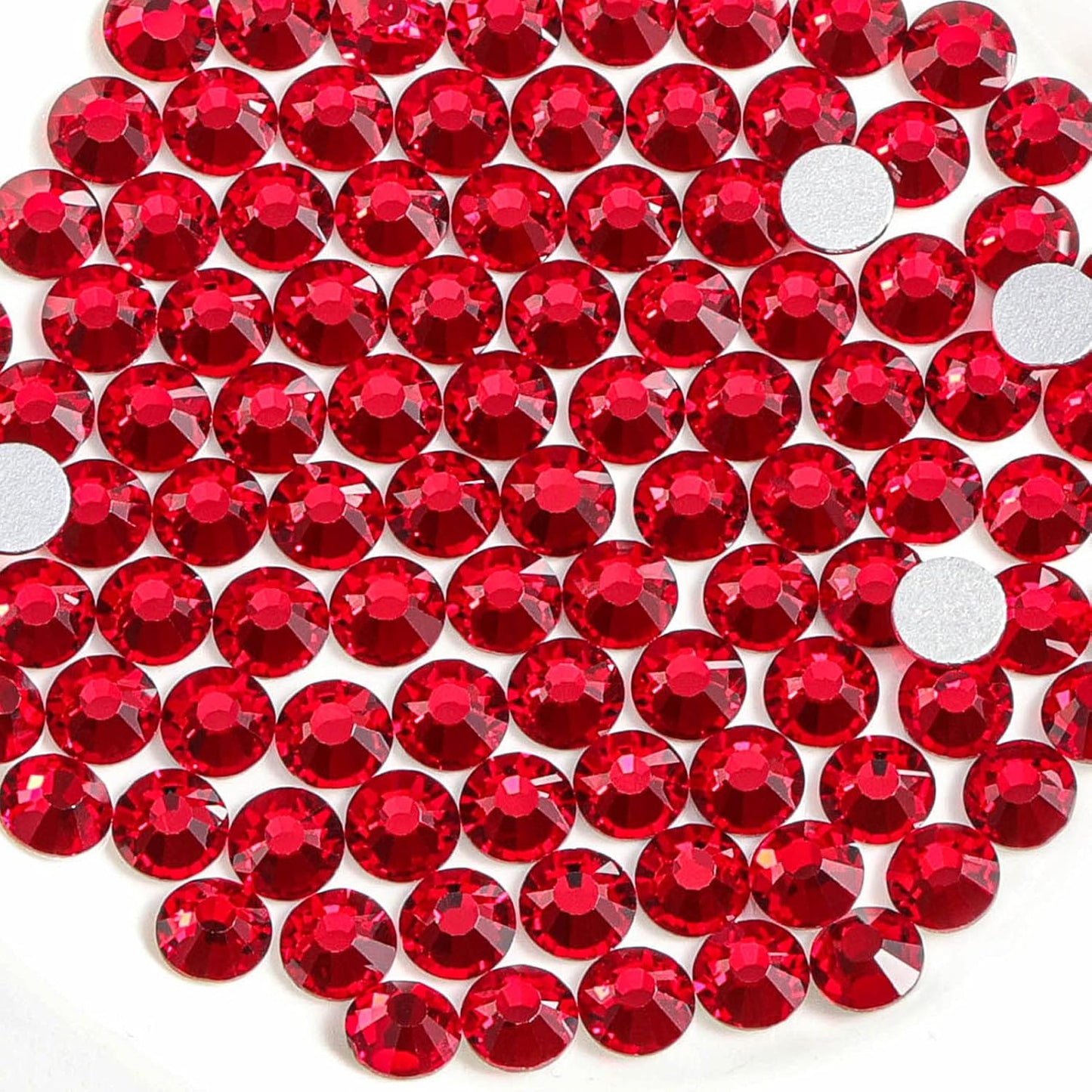 Beadsland 1440 Pieces Flat Back Crystal Rhinestones Round Gems,Siam,SS16,3.8-4.0mm