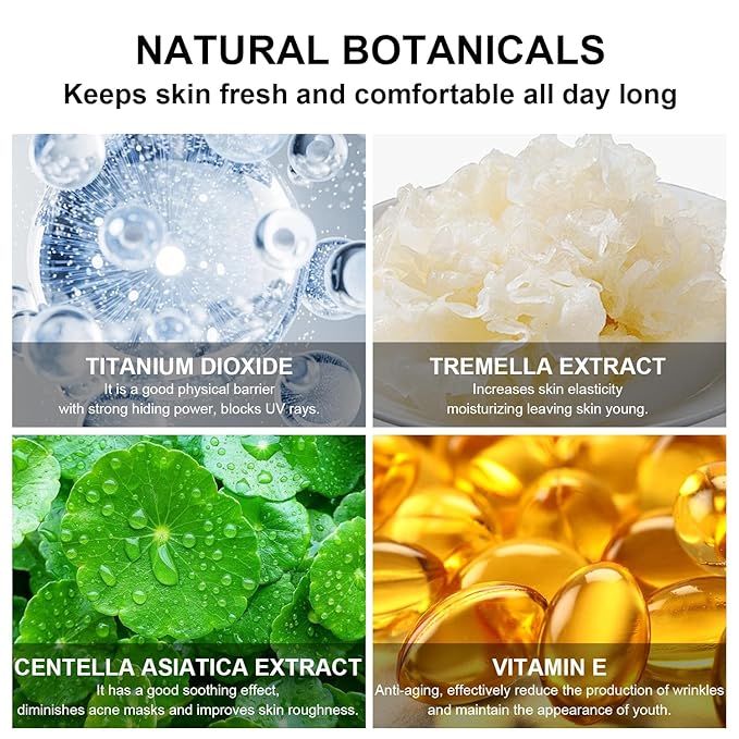 Mushroom Head Air Cushion CC Cream BB Cream Foundation Makeup Moisturizing CC Cream Liquid Foundation, Concealer Lasting Makeup Foundation Even Skin Tone Makeup Base Primer (#05 Wheat)