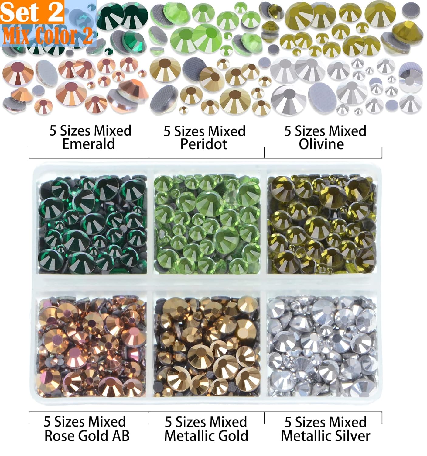 LPBeads 10000pcs Hotfix Rhinestones Flatback Glass Crystal Clear Black and 12 Mixed Color Rhinestone with Tweezers and Picking Pen for Crafts Clothes Nail Art