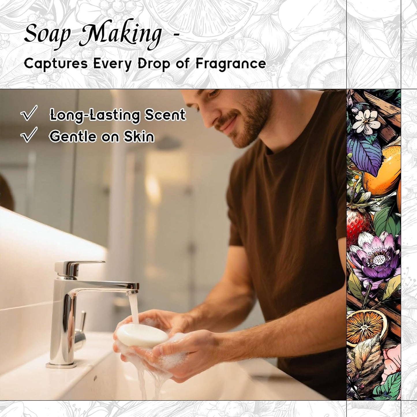 HIQILI Tobacco Vanilla Fragrance Oil for Diffuser, Inspired by T.Ford Tobacco Vanille, DIY Soap, Candle, Perfume Making, Long Lasting Rich & Spicy Scents - 1 Fl Oz