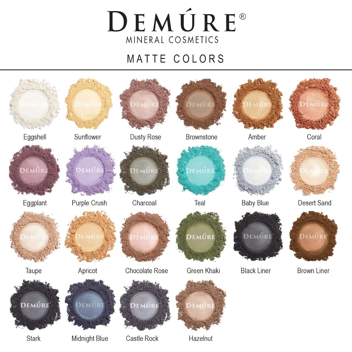 Demure Mineral Make Up (Apricot) Eye Shadow, Matte Eyeshadow, Loose Powder, Eye Makeup, Professional Makeup