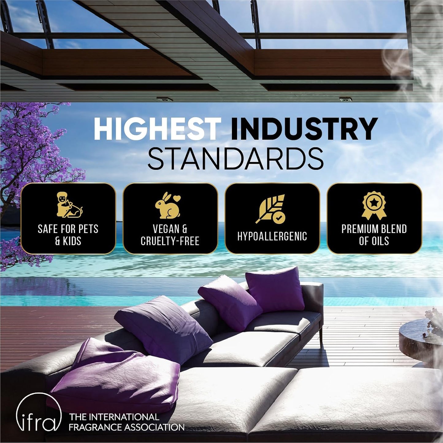 Luxury Hotel Diffuser Oil for Hotels and Homes - Aromatherapy Oils for use with an Essential Oil Diffuser at Home - Fragrance-Scent Diffuser Oil Blend (Midnight in Miami) 4.05fl oz (120ml)