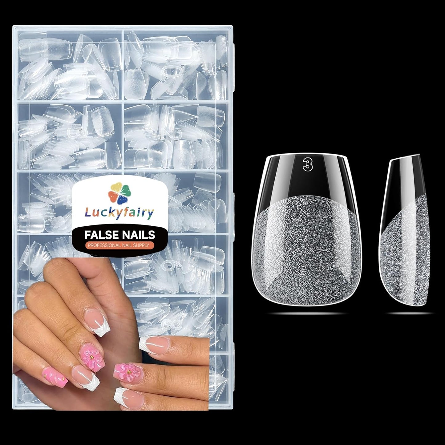 Extra Short Nail Tips: 504pcs Pre-shaped Half-matte Coffin Short Nails, 12 Sizes XS Clear Full Cover Fake Nails Soft Gelly Ballerina Press on Gel Nail Tips for Extension