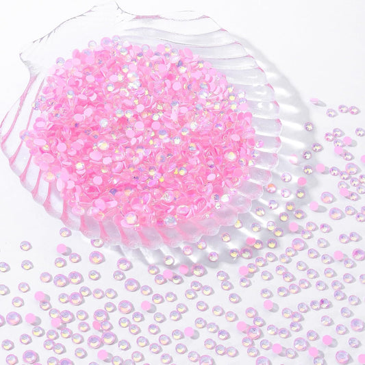 F Pink Flatback Rhinestones, Glass Rhinestones for Nail Art and Craft, Glue Fix, Loose Crystal Gemstones(F Pink, SS10, 1440pcs, 2.7-2.8mm)
