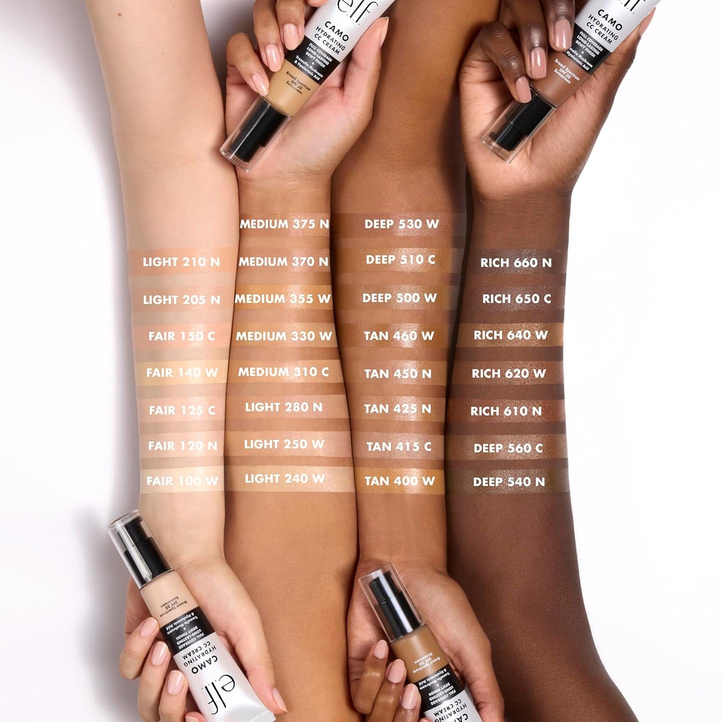 e.l.f. Hydrating Camo CC Cream, SPF 30, Color Correcting Full Coverage Foundation For A Dewy Finish, Vegan & Cruelty-Free, Medium 310 C