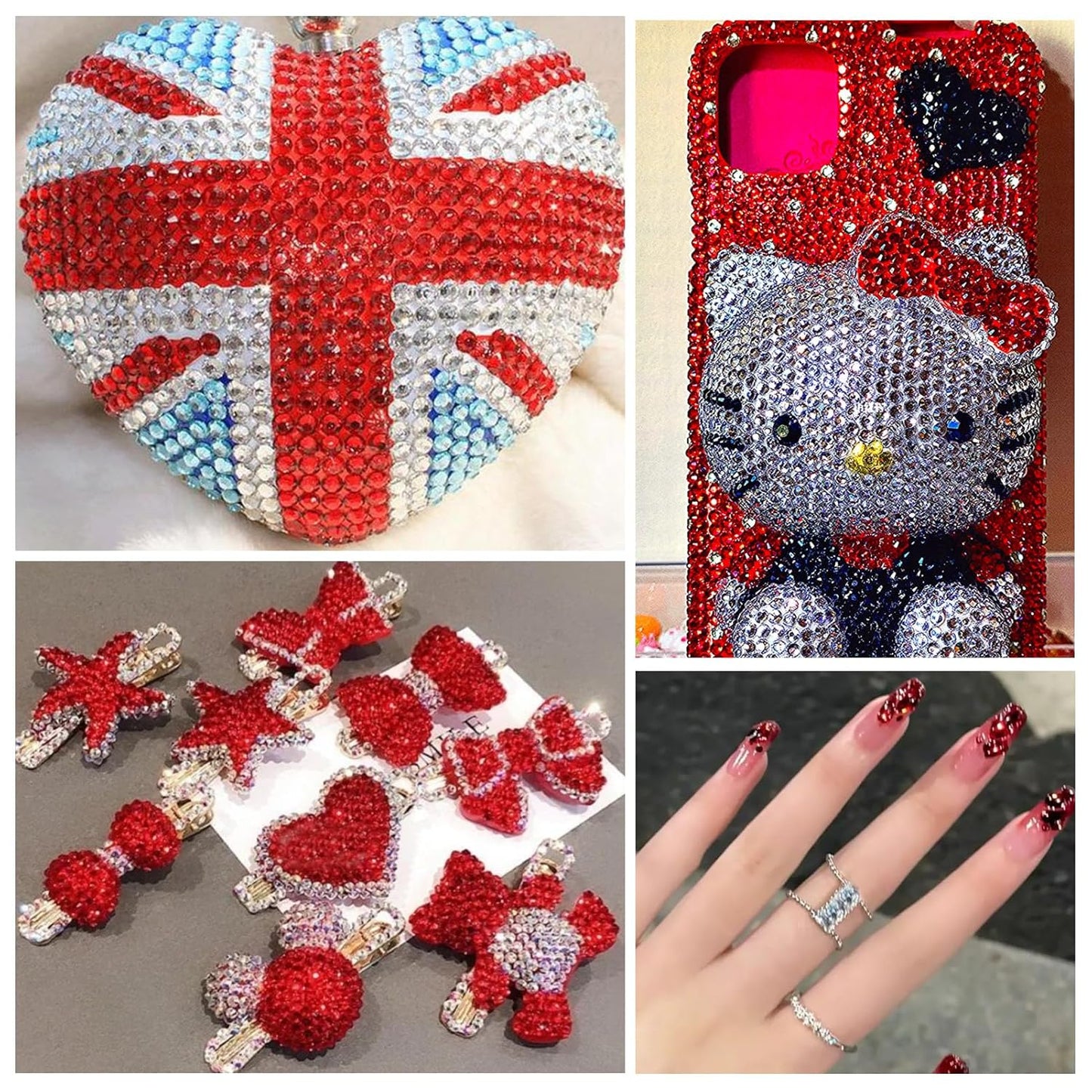 1440Pcs Siam Crystal Rhinestones,Glass Flatback Rhinestones Small Gemstones for Nail Face Makeup Art Crafts Clothes Decoration -(SS10,2.8mm,Siam)