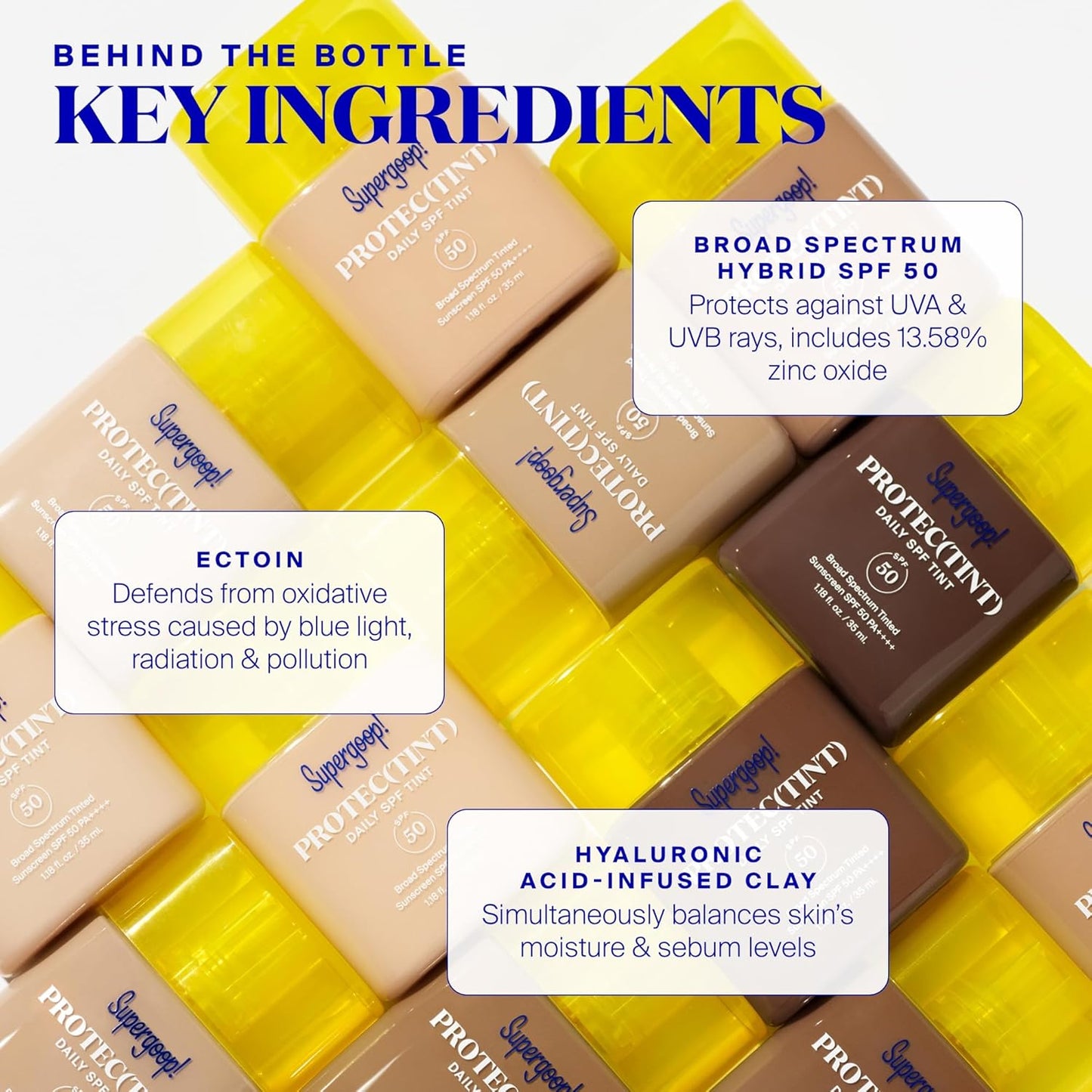 Supergoop! Protec(tint) Daily Skin Tint SPF 50 - 22W - Light, Buildable Coverage for Immediately Smooth, Even-Looking Skin - Natural Finish