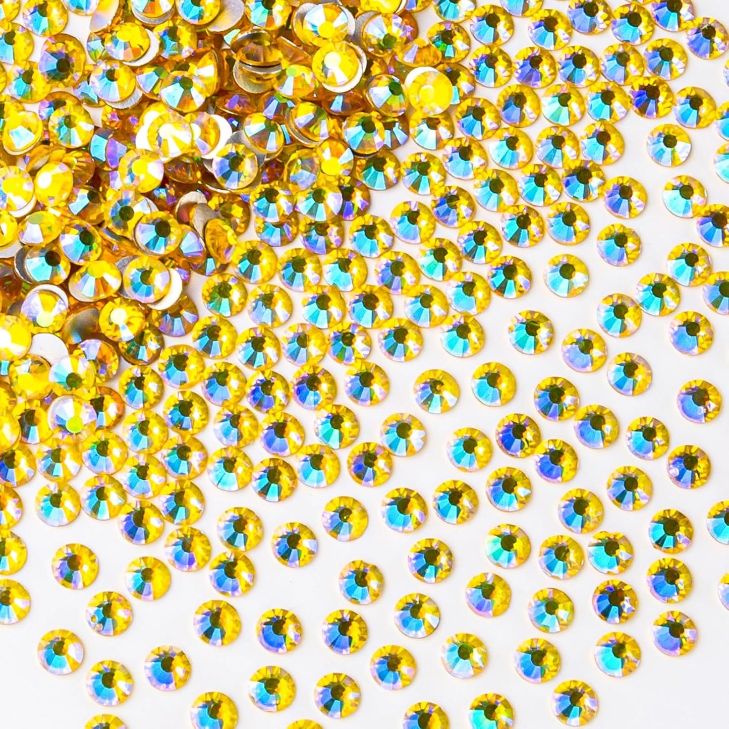1440Pcs Lemon Ab Crystal Rhinestones,Glass Flatback Rhinestones Gemstones for Nail Face Makeup Art Crafts Clothes Decoration-(SS20,4.8mm,Lemon Ab)
