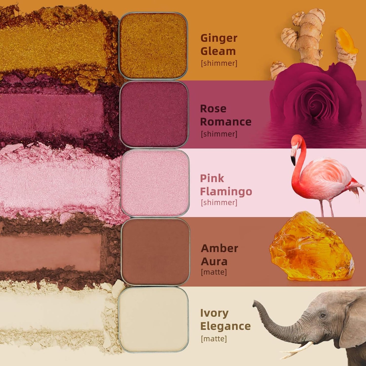 Single Matte Eyeshadow with Metal Pan, Long-lasting Natural Nude Color No-Makeup Look, Palette Refill, Base Eyeshadow Powder for Empty Magnetic Palette (Ivory Elegance)