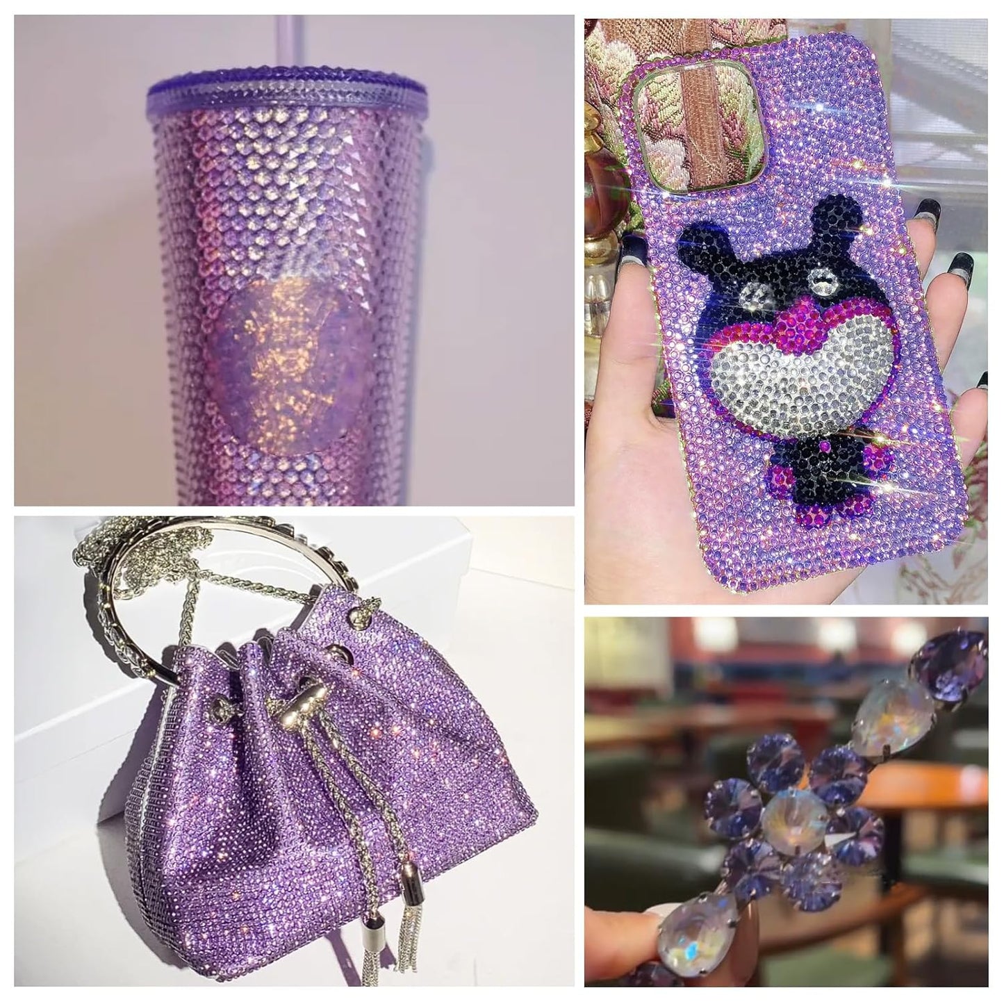 1440Pcs Blue Blaze Crystal Rhinestones,Glass Flatback Rhinestones Gemstones for Nail Face Makeup Art Crafts Clothes Decoration-(SS16,4.0mm,Blue Blaze)