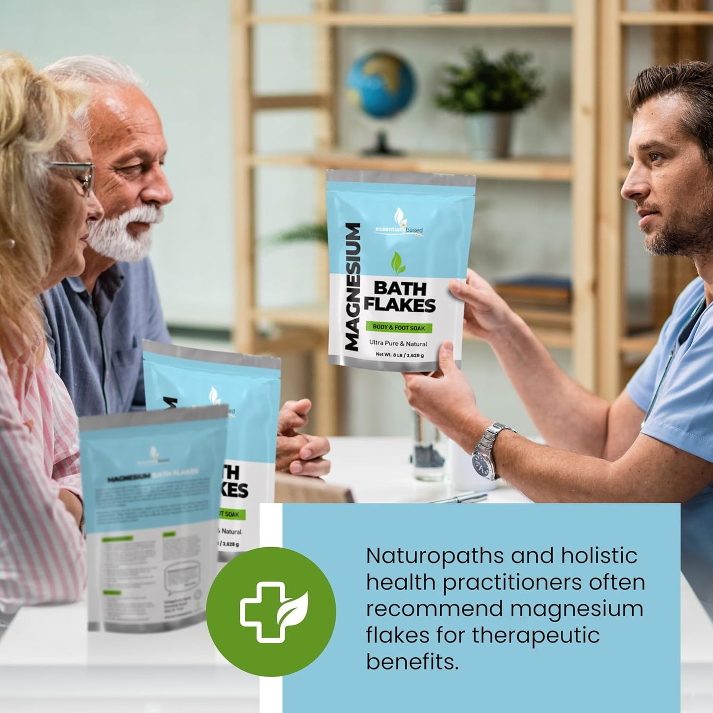 Magnesium Flakes - 8 LB Ultra Pure Magnesium Chloride Flakes in Resealable Pack - Use for Bath Soak or Foot Soak - A Better Alternative to Epsom Salt